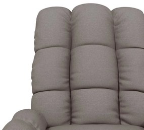 Poltrona de massagens tecido cinza-acastanhado