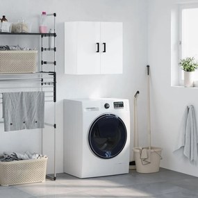 vidaXL Armário de parede 60x31x60cm derivados madeira branco brilhante