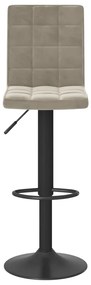 Bancos de bar 2 pcs veludo cinzento-claro