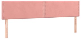 Cama box spring c/ colchão luzes e LED 120x190 cm veludo rosa