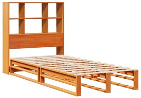 Cama Cosy - Com Estante - 90x190 cm - Madeira Maciça - Cor Pinho Cera