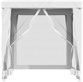 Tenda para festas com 4 paredes laterais em rede 2x2 m branco
