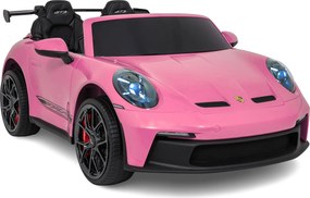 Carro elétrico para Crianças 3 a 9 anos, 24V 4x4 2 lugares Porsche 911 GT 3 MP4 Rosa