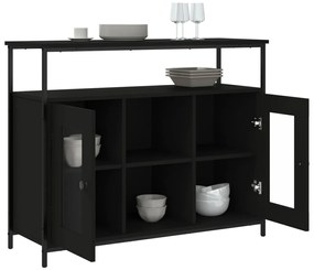 Aparador 100x35x80 cm derivados de madeira preto