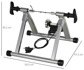 Rolo Bicicleta para treinamento de ciclismo – Cor Prateada – Estrutura de Aço - 54.5x42.2x39.1cm