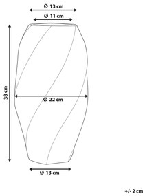 Vaso decorativo em terracota preta 38 cm LENTIA  Beliani