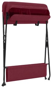 Mesa muda-fraldas ferro vermelho