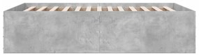 Estrutura de cama 120x190 cm derivados de madeira cinza cimento