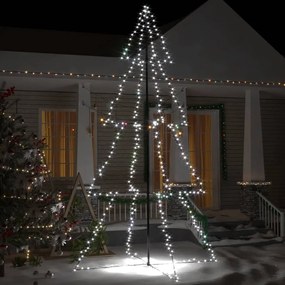 328593 vidaXL Árvore de Natal em cone 360 LEDs 143x250 cm interior e exterior