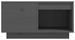 Mesa de centro 60x61x32,5 cm madeira de pinho maciça cinzento