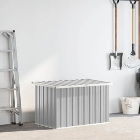 Caixa de arrumação para jardim 109x67x65 cm cinzento