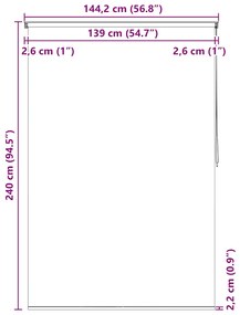 Estore de rolo para o duche 140x240 cm bolhas