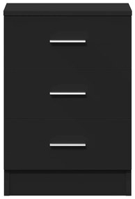 Mesas de cabeceira 2 pcs derivados de madeira preto