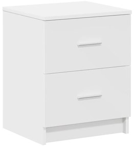Mesas de cabeceira 2 pcs com 2 gavetas 40x36x50 cm branco