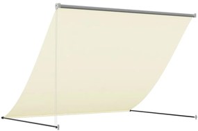 Toldo retrátil 250x150 cm tecido e aço cor creme