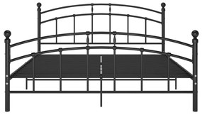 Estrutura de cama 140x200 cm metal preto