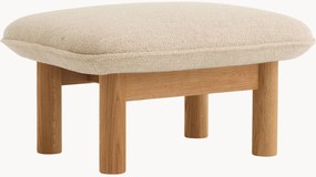 Banco em madeira de carvalho com estofos em bouclé Brasilia