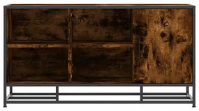 Banco para calçado carvalho fumado 100x40x53,5 cm madeira metal