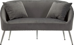SOFÁ COM ALMOFADAS CINZENTO 137X69X79 CM