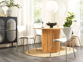 Mesa de jantar redonda em madeira clara ⌀ 120 cm VISTALLA Beliani
