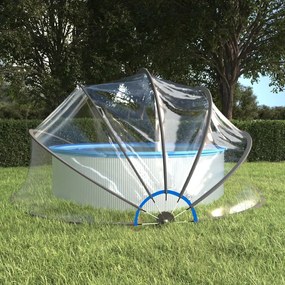 Cúpula de piscina redonda 467x234 cm PVC