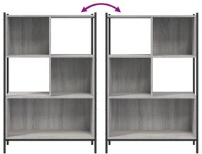Estante 72x28x109 cm derivados de madeira cinzento sonoma