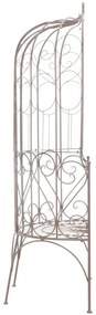 Banco de jardim 95 cm ferro antigo castanho