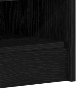 Armário de Sapatos vidaXL Preto Carvalho 60x35x92 cm Madeira de Engenh