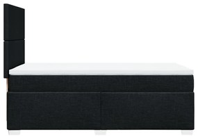 Cama com molas/colchão 90x200 cm tecido preto