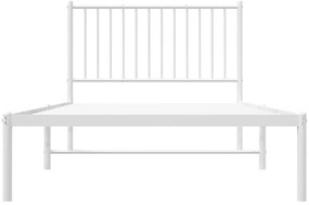 Estrutura de cama com cabeceira 100x200 cm metal branco