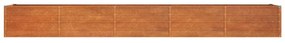 Canteiro de jardim 400x80x45 cm aço corten cor enferrujado
