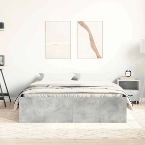 Estrutura de cama 120x200 cm cinza cimento