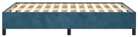 Estrutura de cama com colchão azul escuro 120x190 cm Veludo