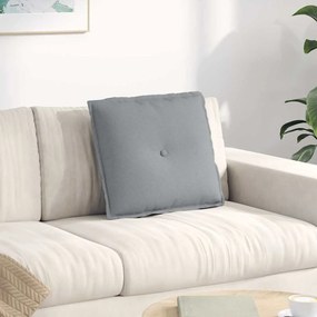 vidaXL Travesseiro para Costas Cinzento-claro 50 x 19 x 45 cm tecido