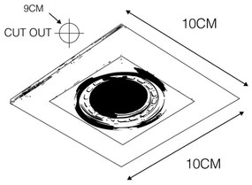 LED Foco embutido inteligente alumínio incl. wifi GU10 ajustável - Qure Moderno