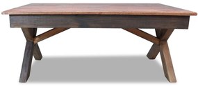 Mesa de centro 110x60x45 cm mistura de madeiras recicladas