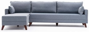 Sofá de Canto Bella – Azul – 275x85x165 cm