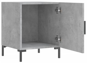 Mesa cabeceira 2pcs 40x40x50 cm derivados madeira cinza cimento