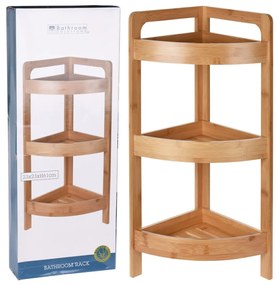 445848 Bathroom Solutions Unidade com 3 prateleiras p/ casa de banho bambu
