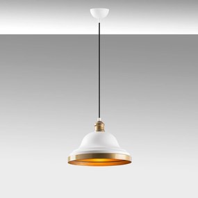 Candeeiro Chandelier Dodo – Branco e Dourado – 30 x 30 cm