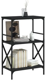 Estante c/ 3 prateleiras 59x35x90,5 cm derivados madeira preto