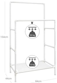 Guarda roupa metal 84 x 44 x 154 cm Branco