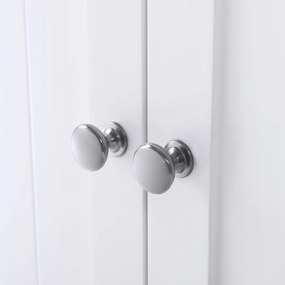 Armário de arrumação com porta dupla 60 x 80 x 30 cm branco
