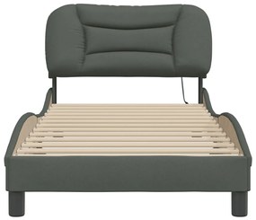Estrutura de cama com LED sem colchão 80x200 cm tecido
