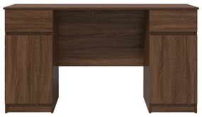 Mesa vidaXL Castanho Carvalho 140x49x76 cm em Madeira Estruturada