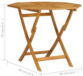 5 pcs conjunto de jantar p/ jardim madeira de teca maciça