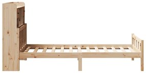 Cama com estante sem colchão 90x190 cm pinho maciço