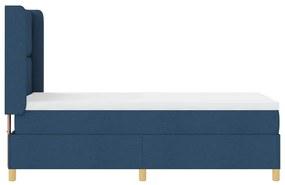 Cama Box com Colchão e LED Azul 90x200 cm em Tecido