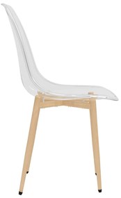 Cadeiras de jantar 6 pcs PET transparente