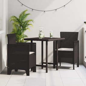 vidaXL Cadeiras de Jardim com Almofadas 2 pcs Marrom Rattan Sintético